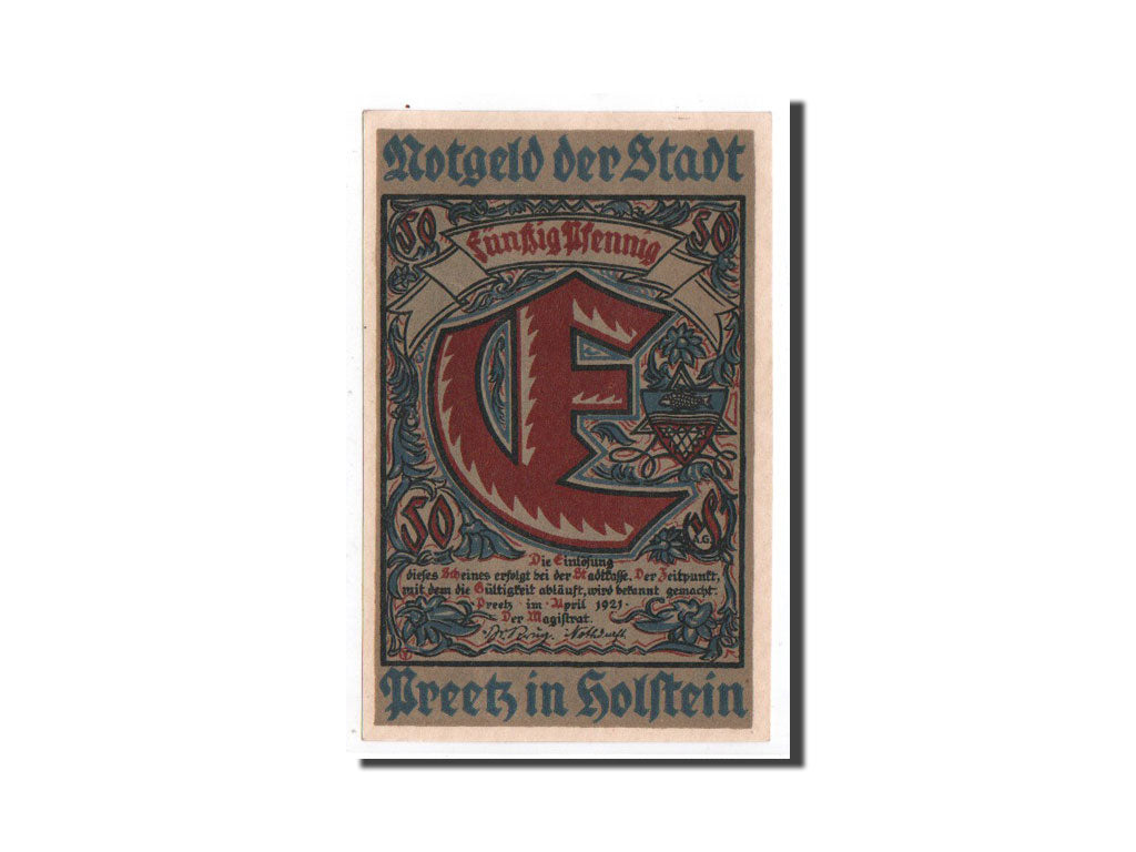 Billet, Allemagne, Preetz, 50 Pfennig, paysage, 1921, Undated, NEUF, Mehl:1071.3