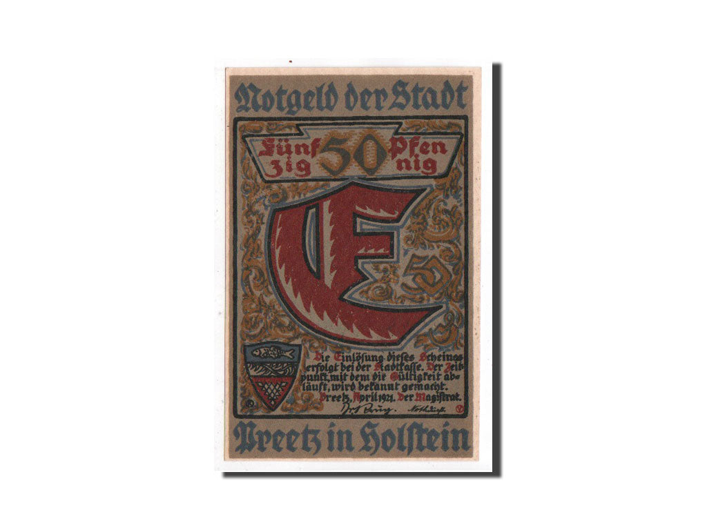 Billet, Allemagne, Preetz, 50 Pfennig, paysage 3, 1921, Undated, NEUF