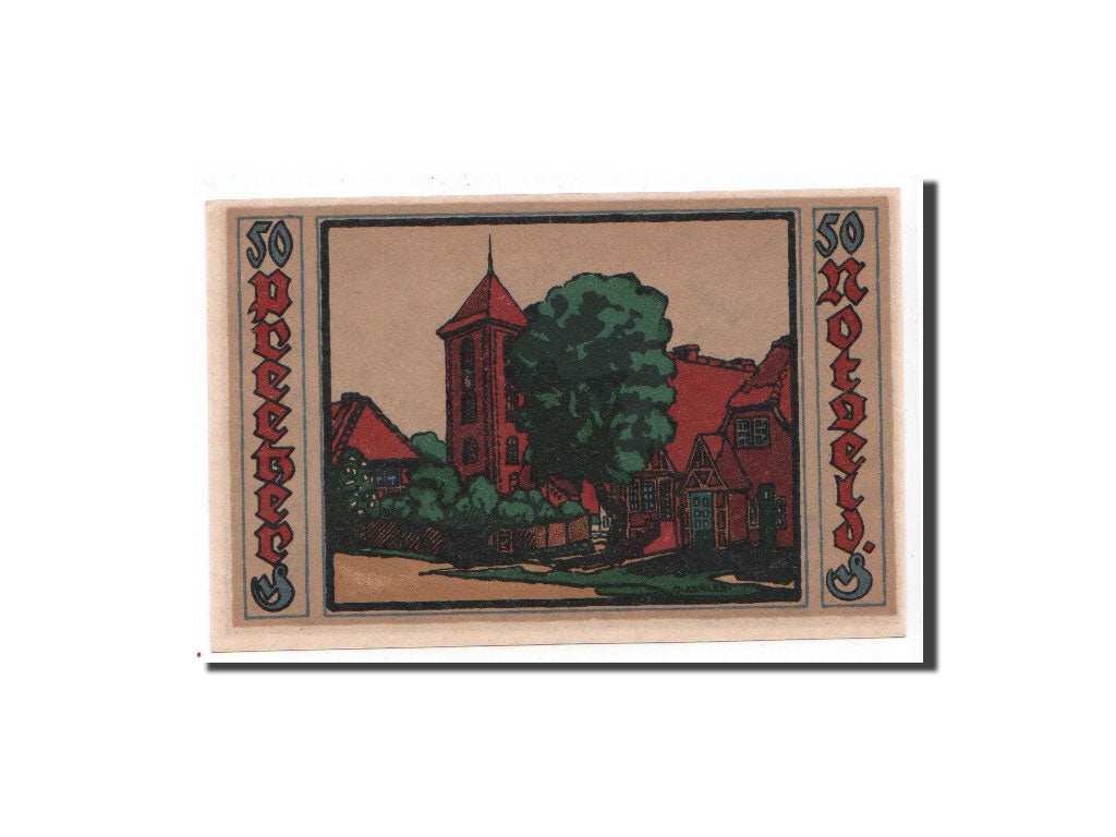 Billet, Allemagne, Preetz, 50 Pfennig, paysage 3, 1921, Undated, NEUF
