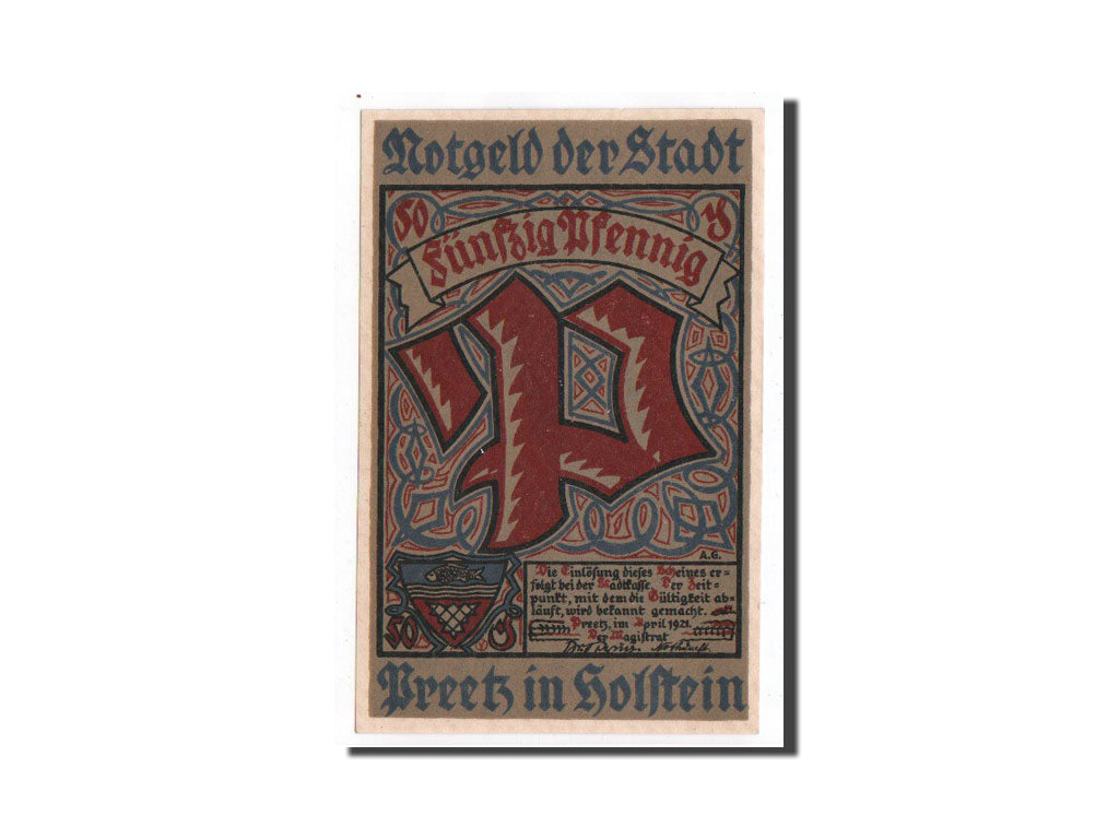 Billet, Allemagne, Preetz, 50 Pfennig, paysage 4, 1921, Undated, NEUF