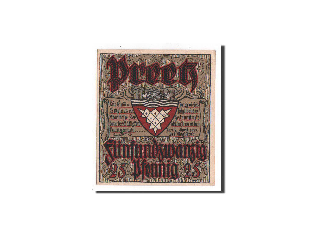 Billet, Allemagne, Preetz, 25 Pfennig, personnage, 1921, Undated, NEUF