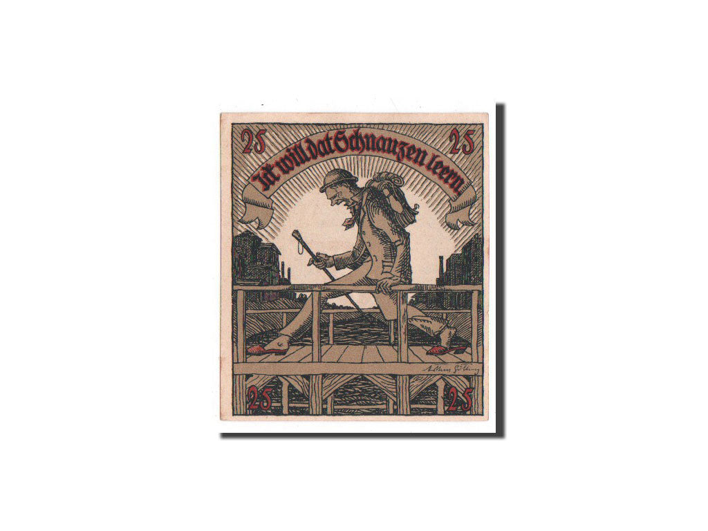 Billet, Allemagne, Preetz, 25 Pfennig, personnage, 1921, Undated, NEUF