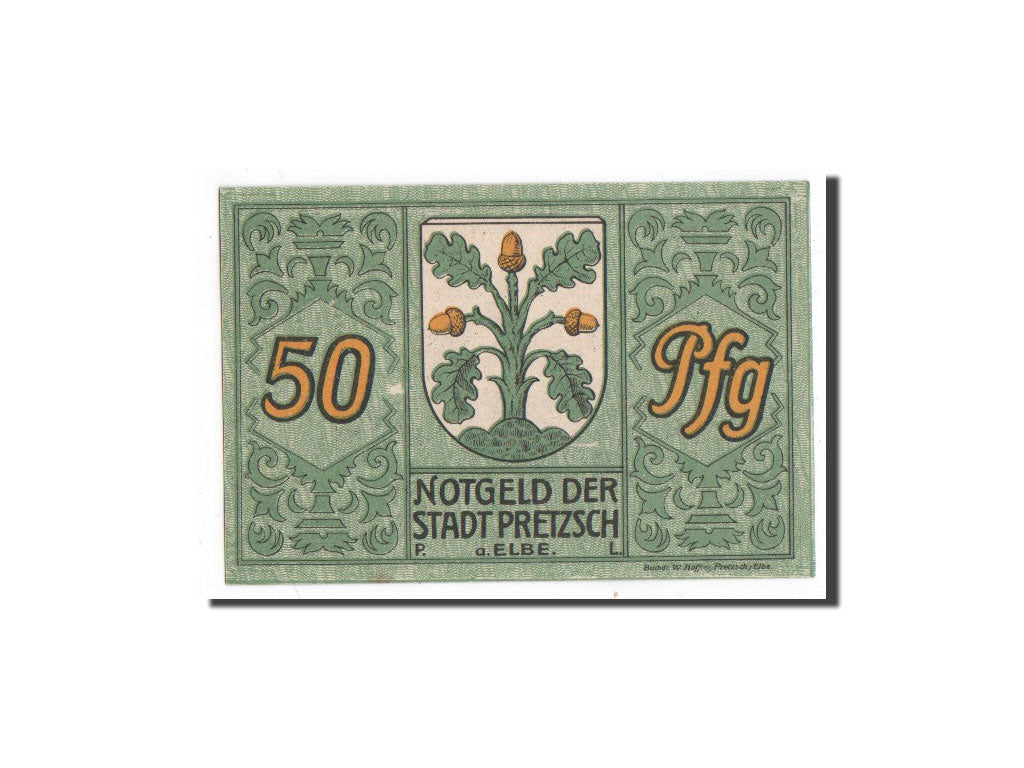 Billet, Allemagne, Pretzsch, 50 Pfennig, Batiment, 1921, 1921-07-10, NEUF