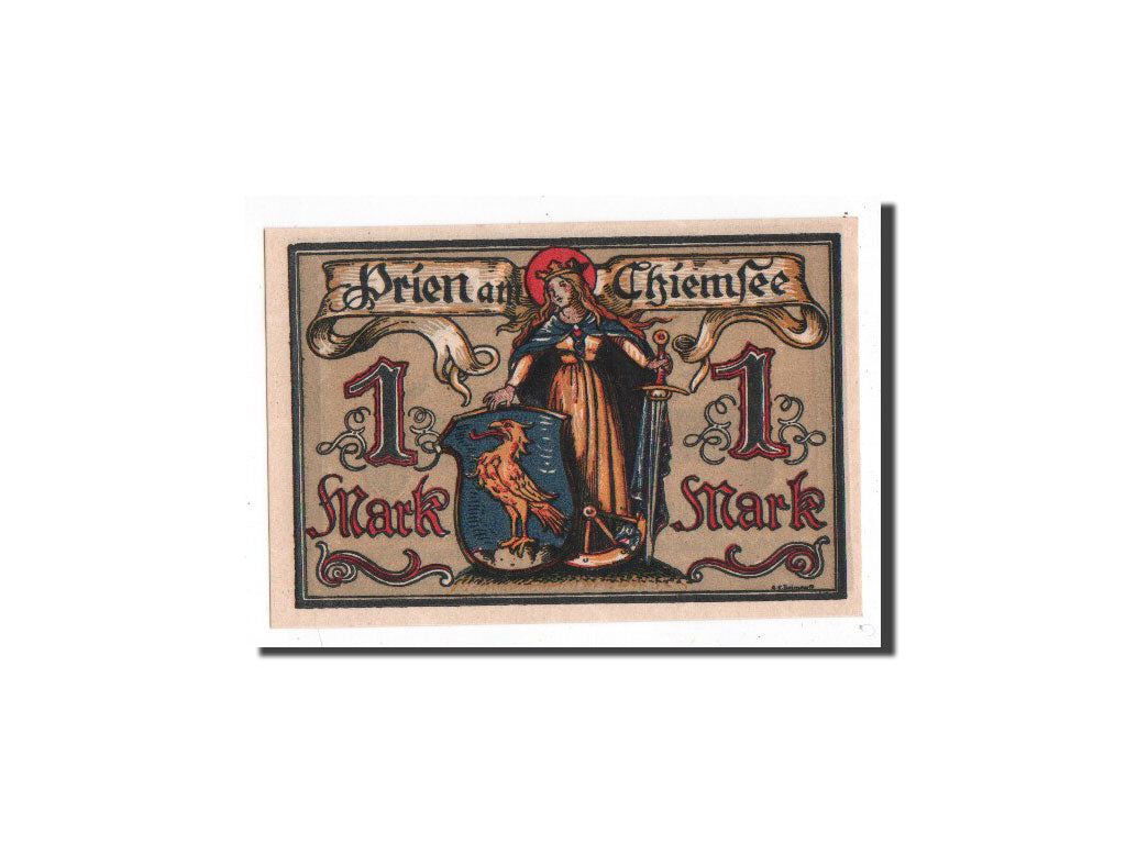 Billet, Allemagne, Prien, 1 Mark, personnage, 1920, 1920-12-01, NEUF