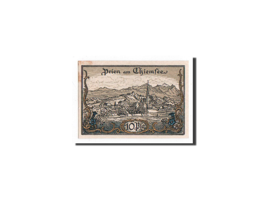 Billet, Allemagne, Prien, 10 Pfennig, paysage, 1920, 1920-12-01, NEUF