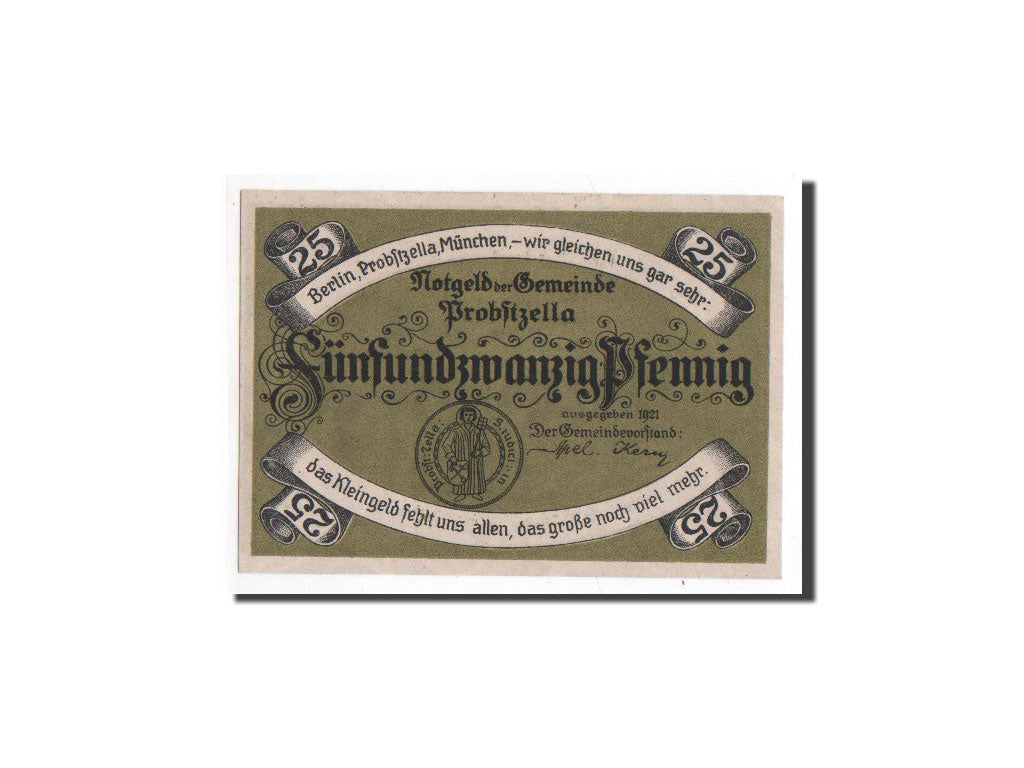 Billet, Allemagne, Probstzella, 25 Pfennig, château, 1921, Undated, NEUF