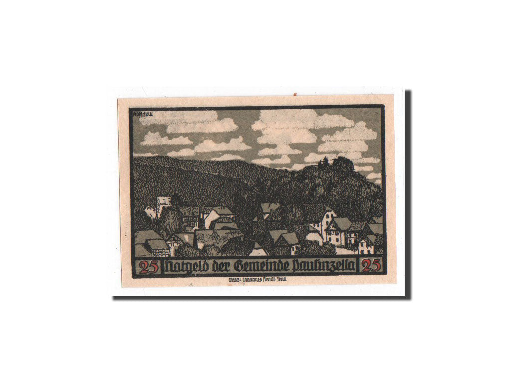 Biljet, Duitsland, Paulinzella, 25 Pfennig, paysage, O.D, Undated, NIEUW
