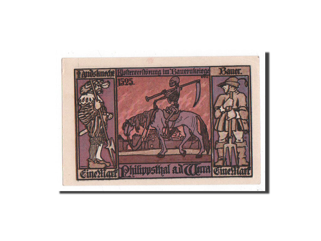 Biljet, Duitsland, Philippsthal a werra, 1 Mark, personnage 1, 1921, 1921-10-01
