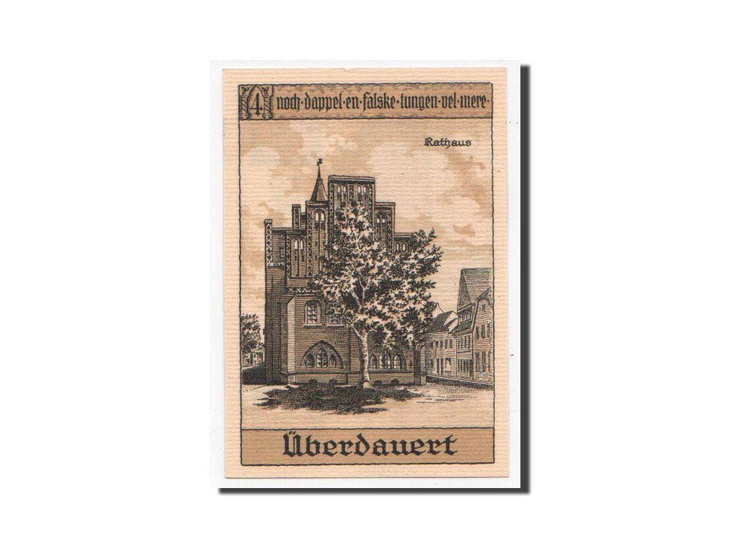 Banknot, Niemcy, Perleberg, 50 Pfennig, cathédrale, O.D, Undated, UNC(65-70)