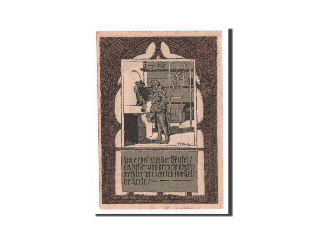 Billet, Allemagne, Recklinghausen, 50 Pfennig, construction, 1921, 1921-12-01