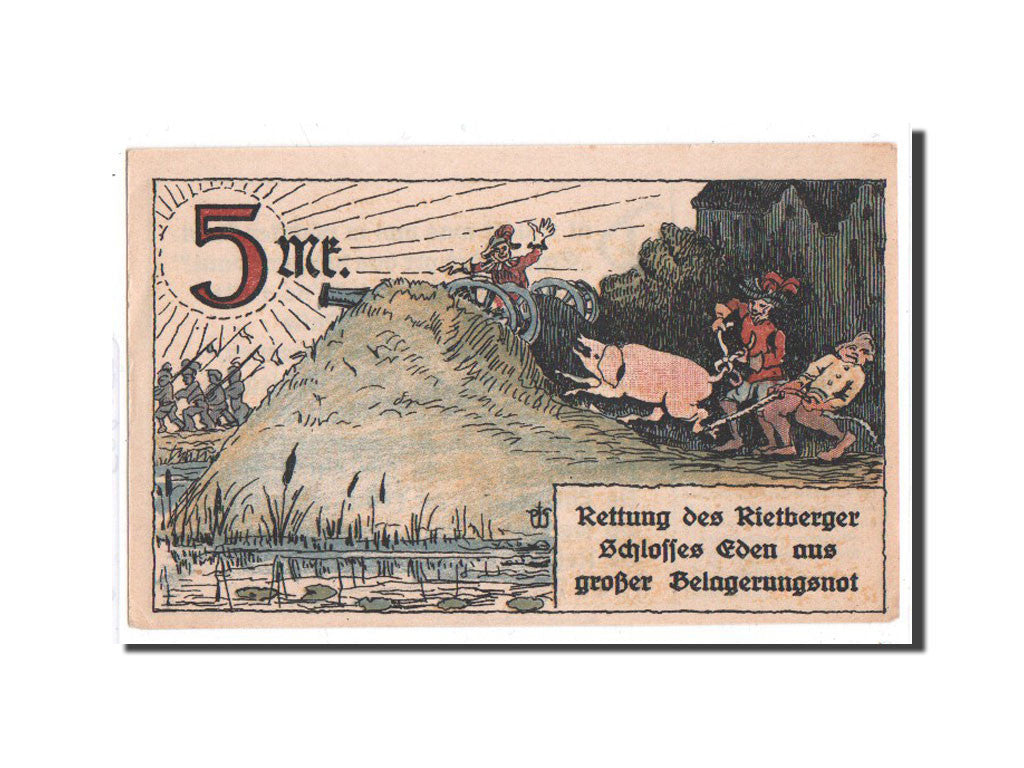 Billet, Allemagne, Rietberg, 5 Mark, personnage, 1921, 1921-05-12, NEUF