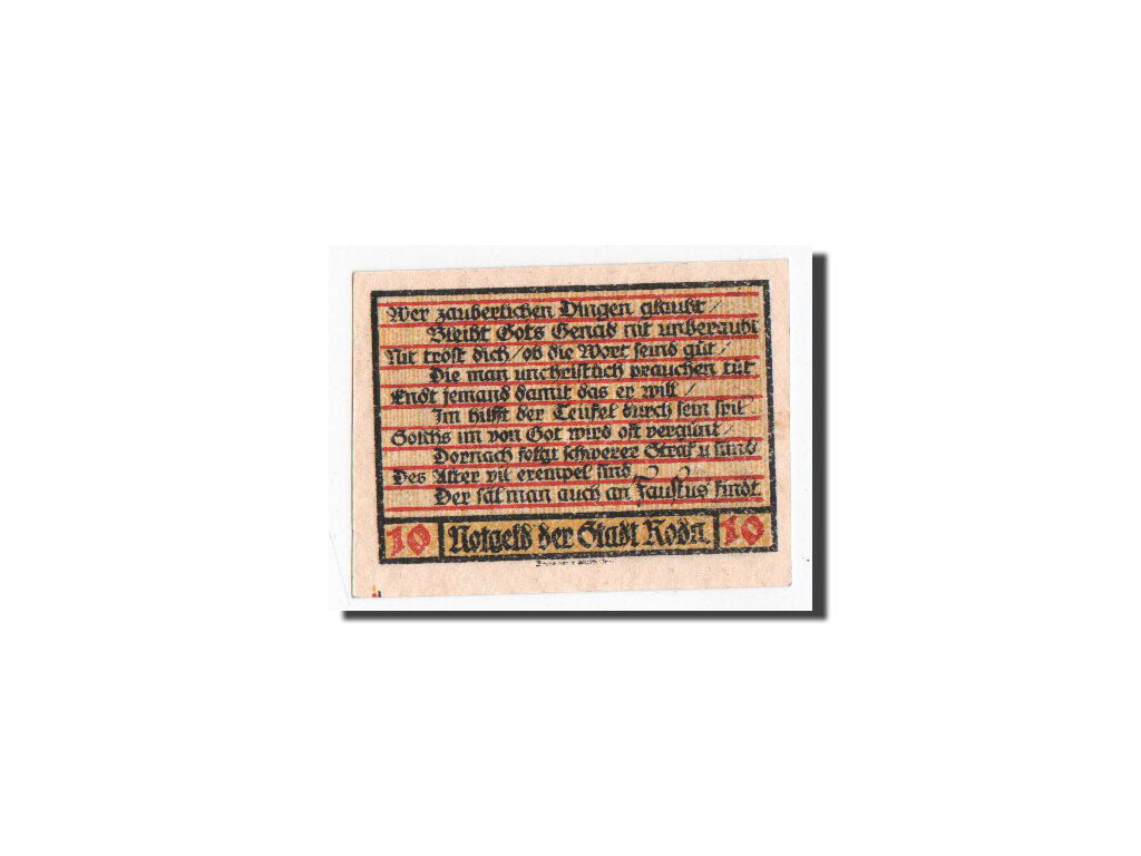Biljet, Duitsland, Roda, 10 Pfennig, Citation, 1921, 1921-09-30, NIEUW