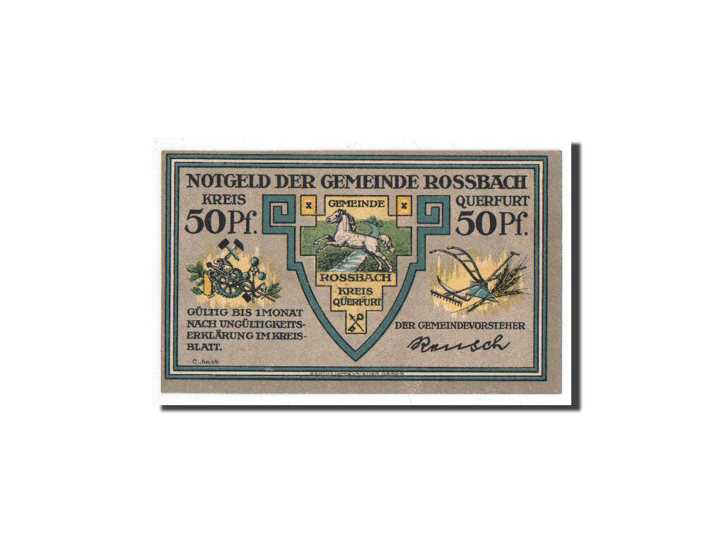 Billet, Allemagne, Rossbach, 50 Pfennig, soldat 2, O.D, Undated, NEUF, Mehl:1135