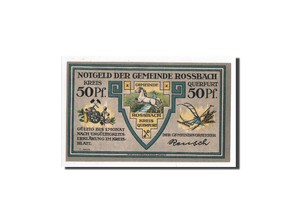 Billet, Allemagne, Rossbach, 50 Pfennig, Monument, O.D, Undated, NEUF, Mehl:1135