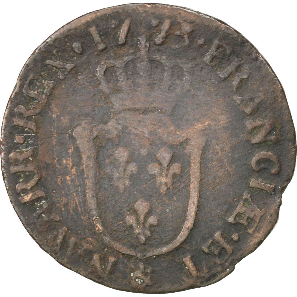 Monnaie, France, Louis XV, Demi sol d'Aix, 1/2 Sol, 1773, Aix, B+, Cuivre