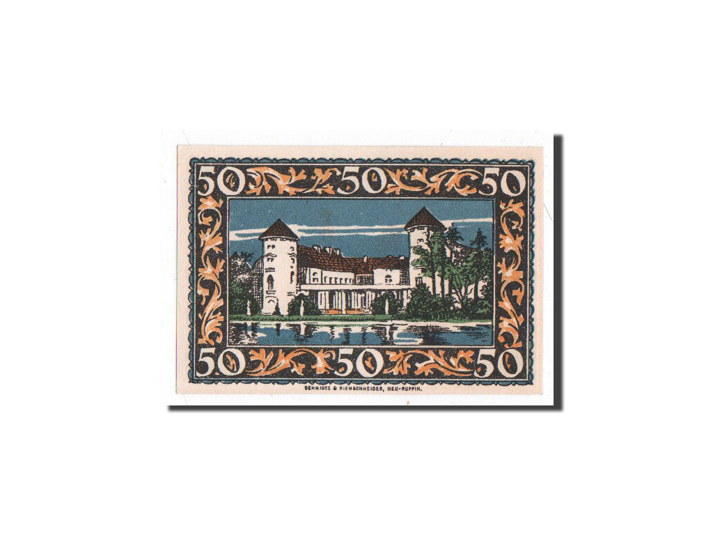 Billet, Allemagne, Rheinberg, 50 Pfennig, château, O.D, Undated, NEUF