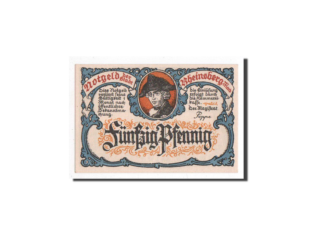 Billet, Allemagne, Rheinberg, 50 Pfennig, chateau 2, O.D, Undated, NEUF