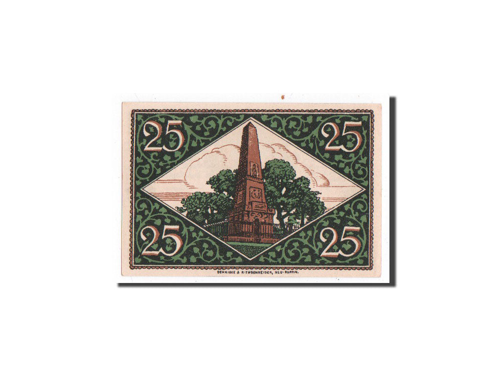 Billet, Allemagne, Rheinberg, 25 Pfennig, Monument, O.D, Undated, NEUF
