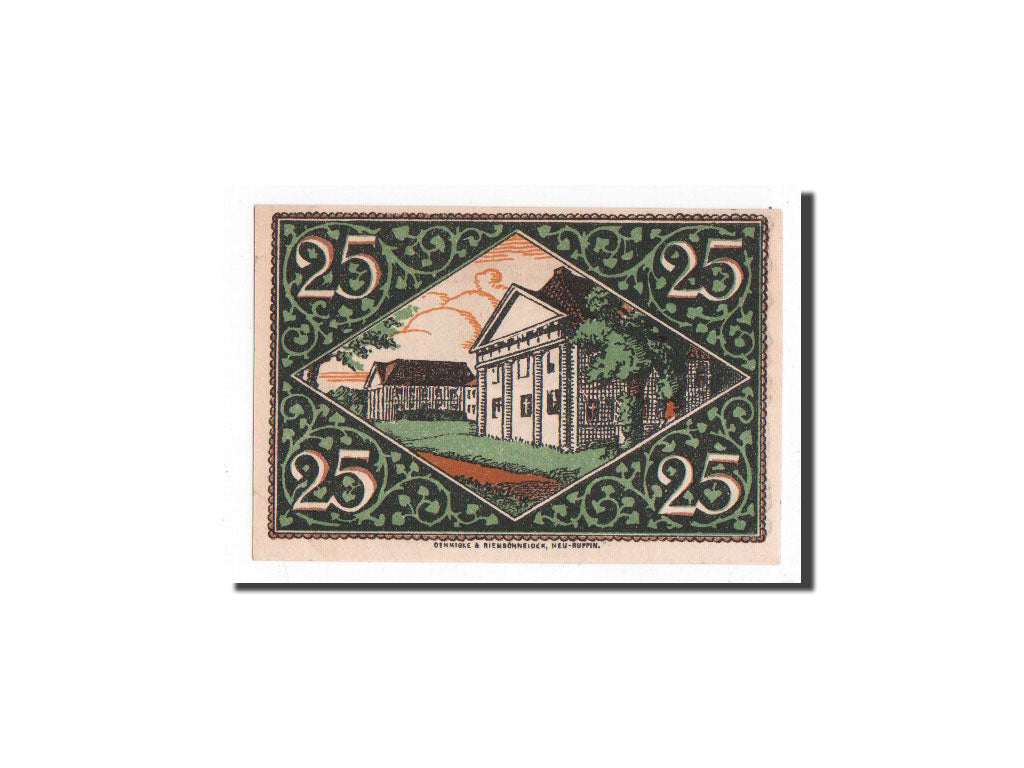 Biljet, Duitsland, Rheinberg, 25 Pfennig, monument 1, O.D, Undated, NIEUW