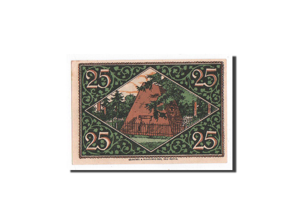 Biljet, Duitsland, Rheinberg, 25 Pfennig, monument 3, O.D, Undated, NIEUW
