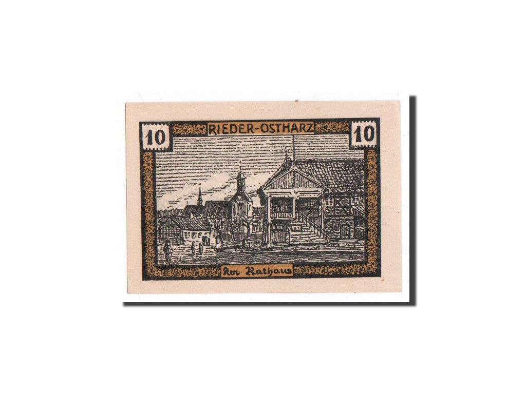 Biljet, Duitsland, Rider a Ostharz, 10 Pfennig, paysage, 1921, 1921-09-01