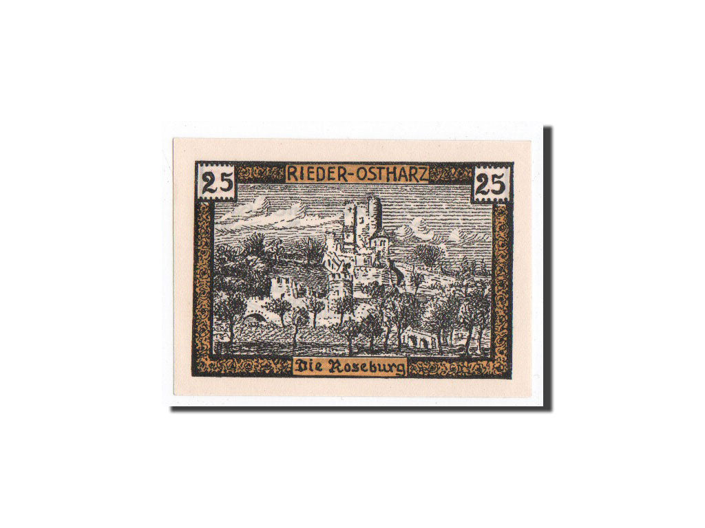 Biljet, Duitsland, Rider a Ostharz, 25 Pfennig, paysage, 1921, 1921-09-01