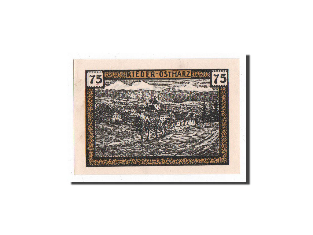 Biljet, Duitsland, Rider a Ostharz, 75 Pfennig, paysage, 1921, 1921-09-01