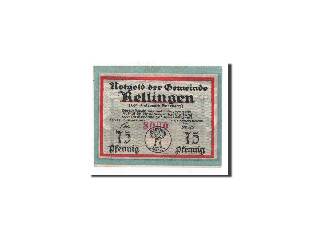 Banknote, Germany, Rellingen, 75 Pfennig, paysage, O.D, Undated, UNC(65-70)