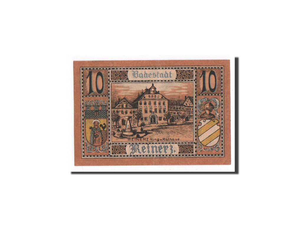 Billet, Allemagne, Reinerz, 10 Pfennig, Batiment, 1921, 1921-06-01, NEUF