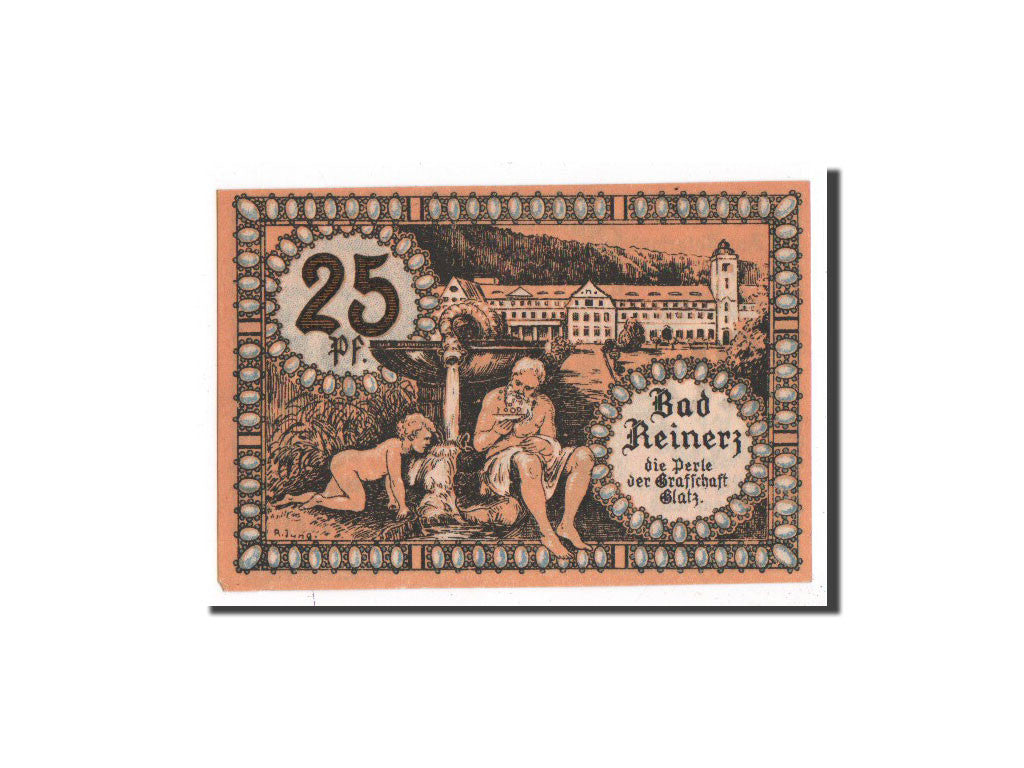Billet, Allemagne, Reinerz, 25 Pfennig, Batiment, 1921, 1921-06-01, NEUF