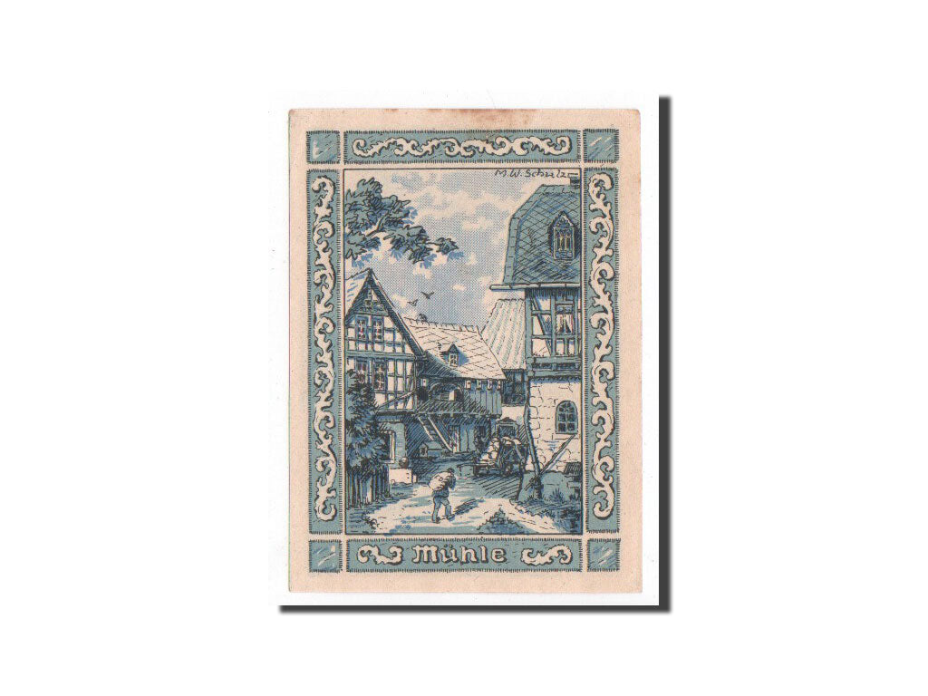 Billet, Allemagne, Rehmen, 50 Pfennig, paysage, 1921, 1921-08-01, NEUF