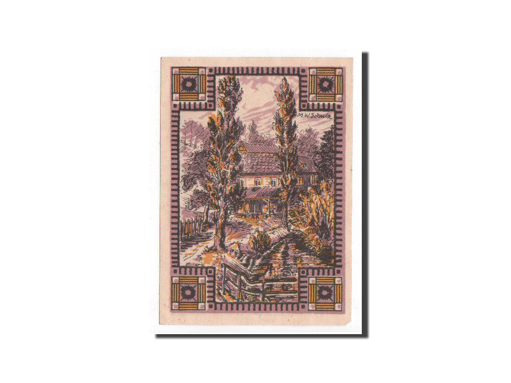 Billet, Allemagne, Rehmen, 50 Pfennig, paysage 2, 1921, 1921-08-01, NEUF