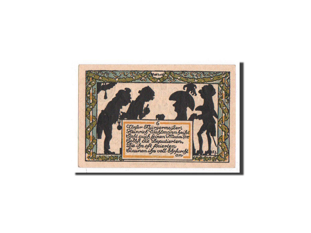 Biljet, Duitsland, Rehburg, 50 Pfennig, personnage 5, 1921, 1921-05-01, NIEUW