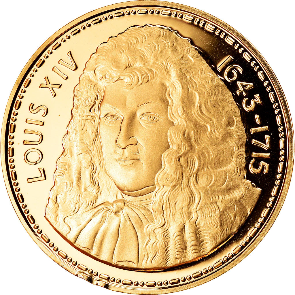 Frankrijk, Medaille, Les rois de France, Louis XIV, History, UNC-, Vermeil
