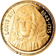 Frankrijk, Medaille, Les rois de France, Louis XIV, History, UNC-, Vermeil