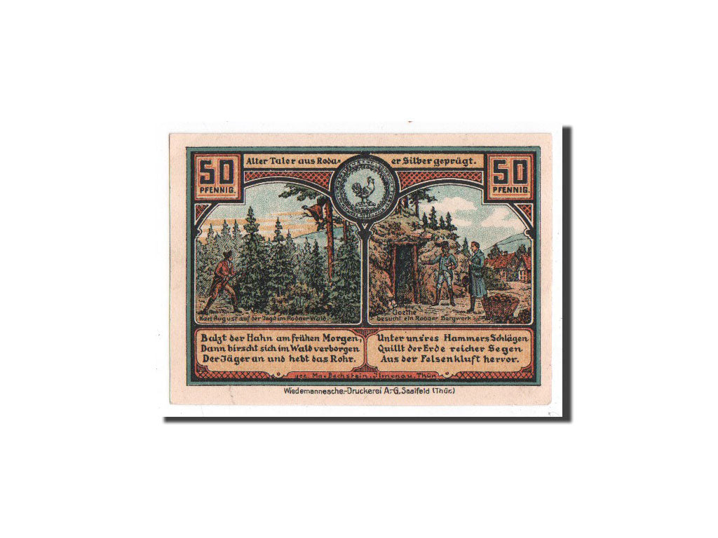 Banknote, Germany, Roda, 50 Pfennig, personnage 1, 1921, 1921-10-10, UNC(65-70)