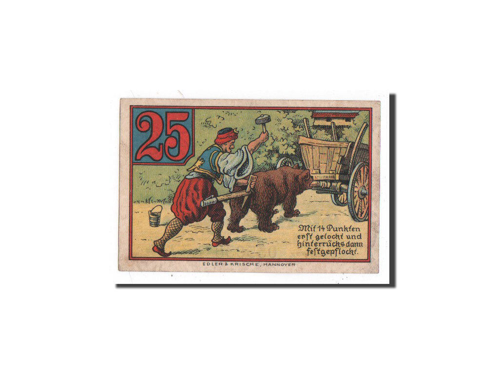 Billete, Alemania, Rinteln, 25 Pfennig, personnage, 1920, Undated, UNC