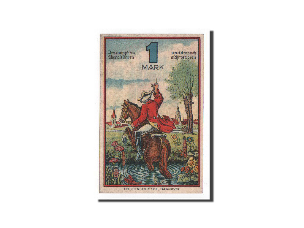 Banknote, Germany, Rinteln, 1 Mark, cavalier, 1920, Undated, UNC(65-70)