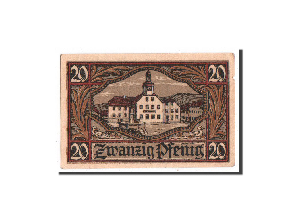 Biljet, Duitsland, Remda, 20 Pfennig, Batiment, 1921, 1921-07-01, NIEUW