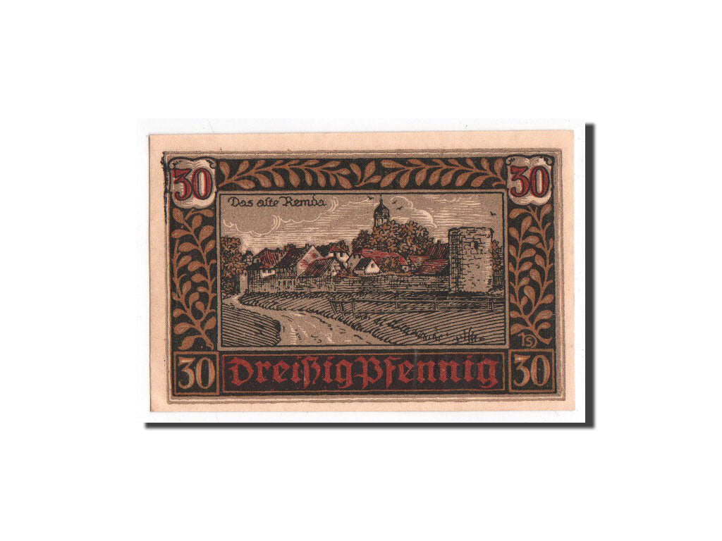 Billet, Allemagne, Remda, 30 Pfennig, paysage, 1921, 1921-07-01, NEUF