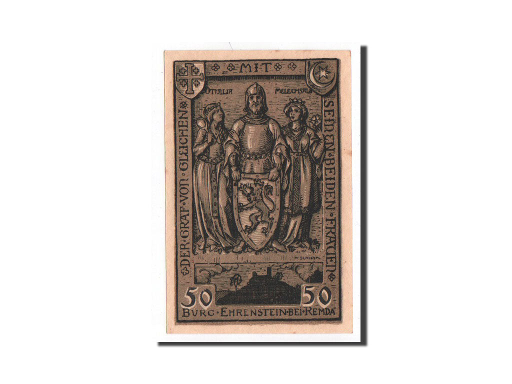 Billet, Allemagne, Remda, 50 Pfennig, chevalier, 1921, 1921-07-01, NEUF