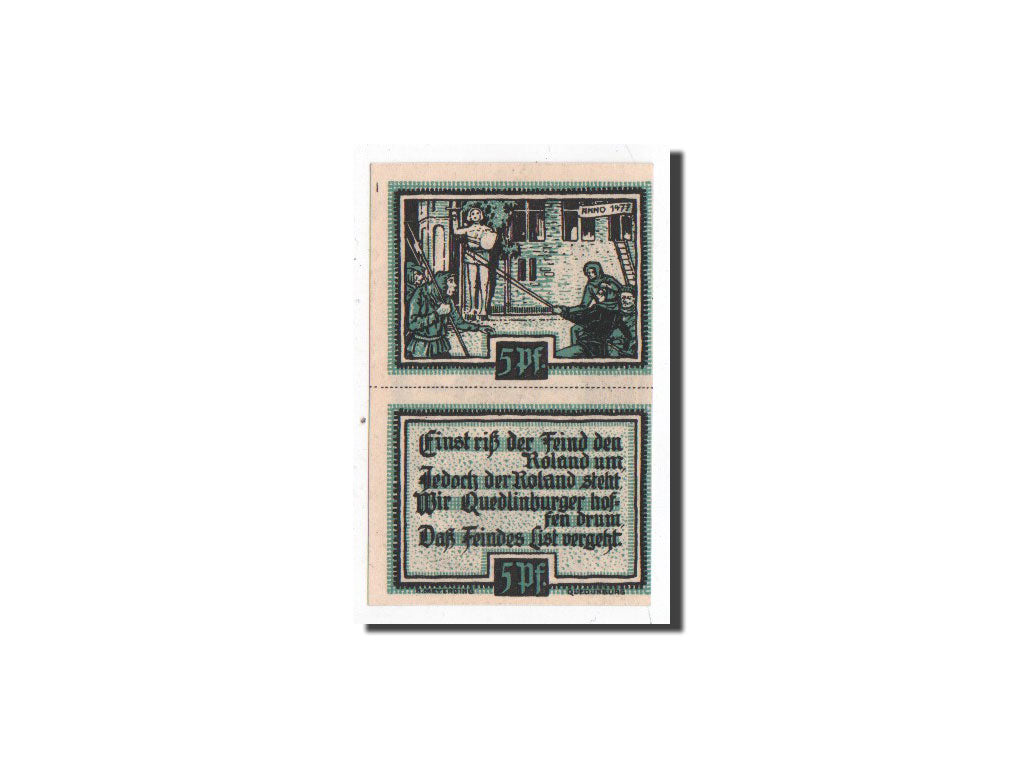 Billet, Allemagne, Quedlinburg, 10 Pfennig, personnage, O.D, Undated, NEUF