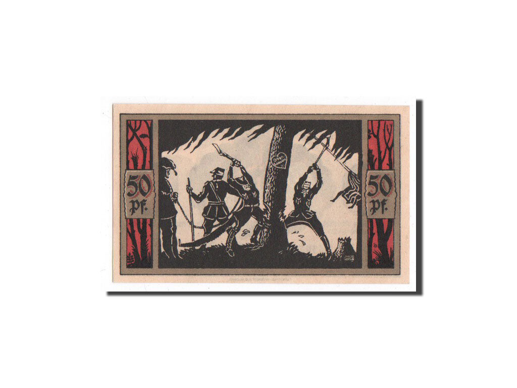 Billet, Allemagne, Przyschetz, 50 Pfennig, personnage, 1921, Undated, NEUF