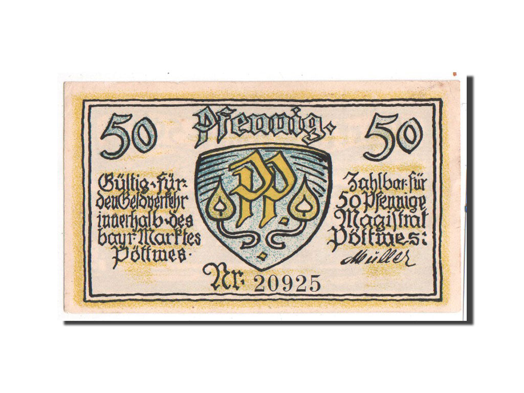 Banknote, Germany, Pöttmes, 50 Pfennig, paysage, O.D, Undated, UNC(65-70)