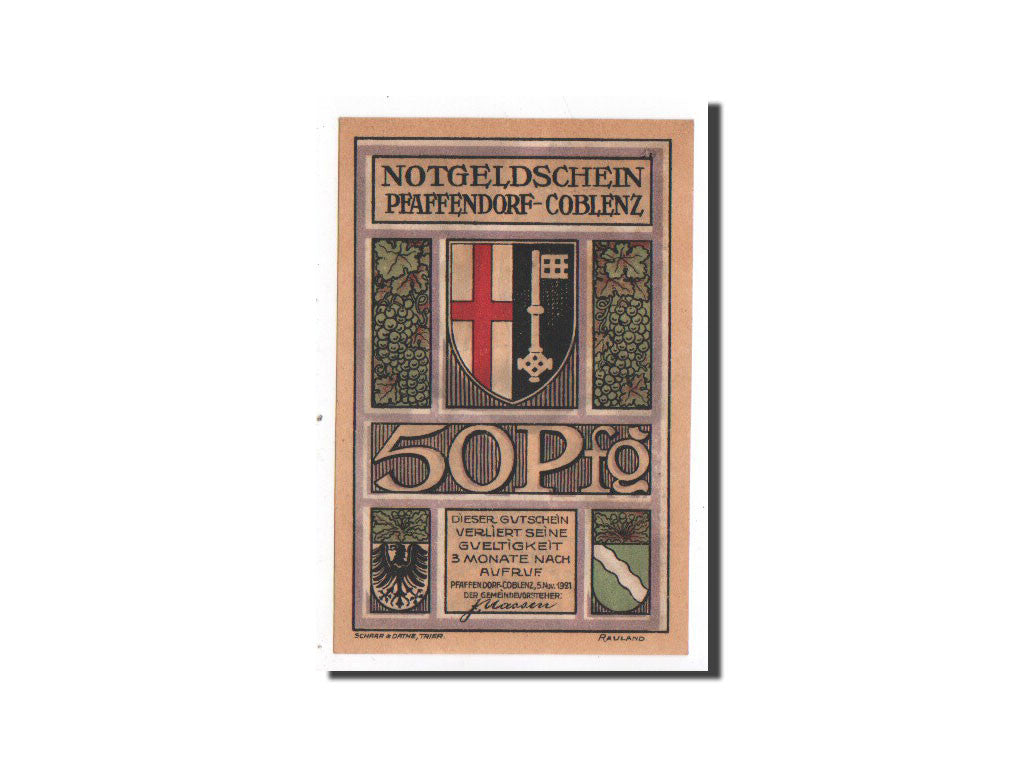 Billet, Allemagne, Plaffendorf, 50 Pfennig, carte, 1921, 1921-11-05, NEUF