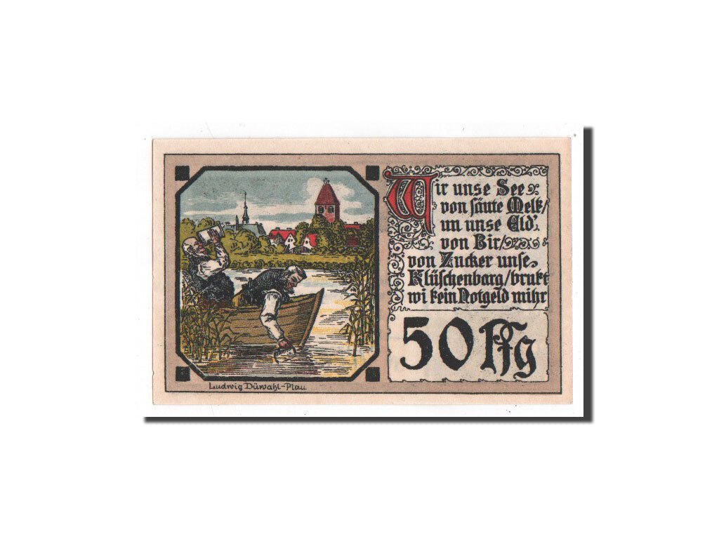 Billet, Allemagne, Plau, 50 Pfennig, personnage, O.D, Undated, NEUF, Mehl:1061.1