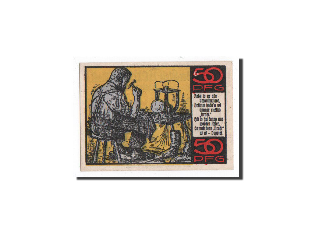 Billete, Alemania, Rehna, 50 Pfennig, personnage, 1921, 1921-08-18, UNC
