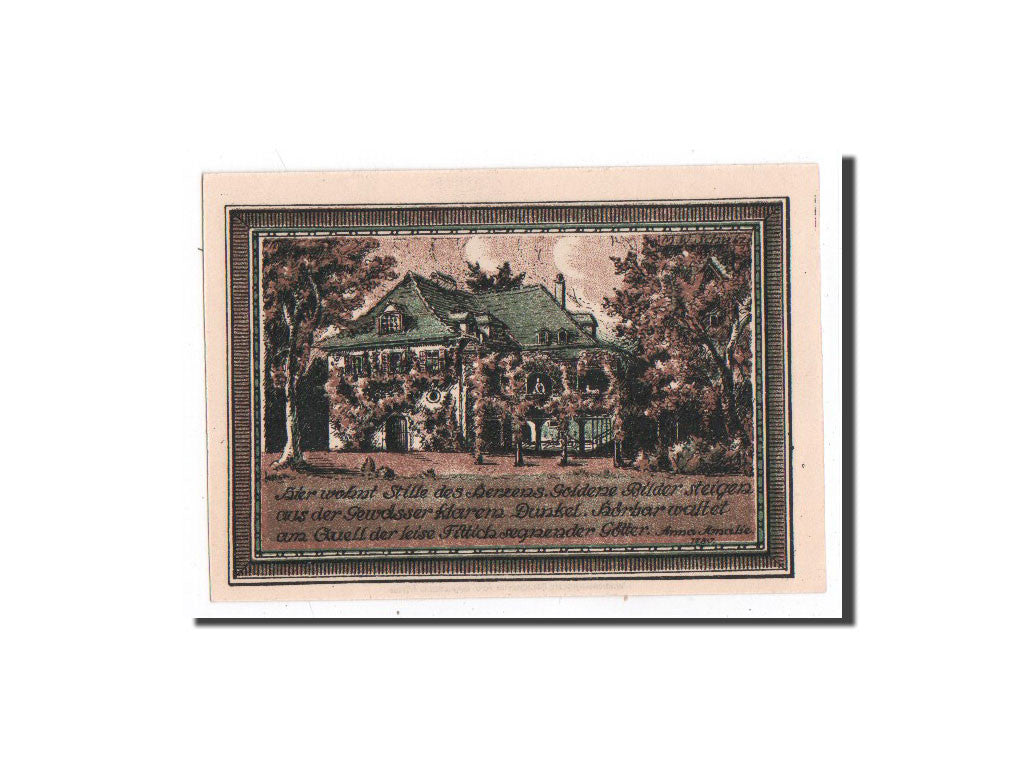 Billet, Allemagne, Tiefurt, 25 Pfennig, Maison, 1921, 1921-08-01, NEUF