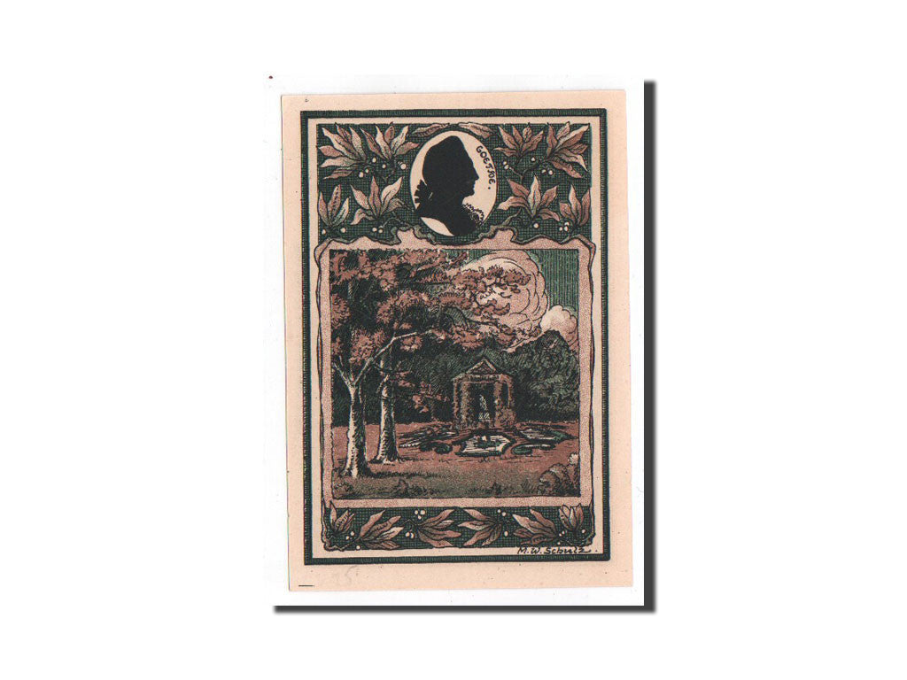 Billet, Allemagne, Tiefurt, 50 Pfennig, paysage, 1921, 1921-08-01, NEUF