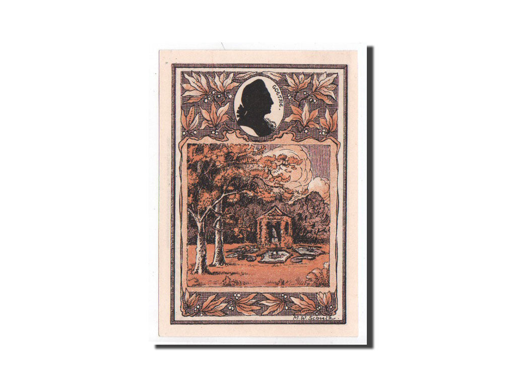 Billet, Allemagne, Tiefurt, 50 Pfennig, paysage, 1921, 1921-08-01, NEUF